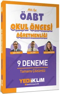 Yediiklim Yayınları 2027 MEB AGS ÖABT Okul Öncesi Öğretmenliği Tamamı Çözümlü 9 Deneme