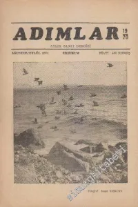 Adımlar  Aylık Sanat Dergisi - Sayı: 19 - 20    1  Ağustos - Eylül 1971