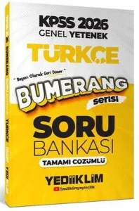 Yediiklim Yayınevi 2026 KPSS Genel Yetenek Bumerang Türkçe Tamamı Çözümlü Soru Bankası