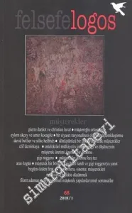 Felsefelogos Dergisi  2018 / 1: Müşterekler - Sayı: 68