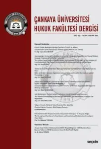 Çankaya Üniversitesi Hukuk Fakültesi Dergisi Cilt:3 Sayı:1 Nisan 2018