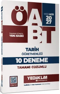 Yediiklim Yayınları 2027 MEB AGS ÖABT Tarih Öğretmenliği Tamamı Çözümlü 10 Deneme Sınavı