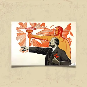 POSTER 0082 - LENİN - KUŞE KAĞIT (33X48)