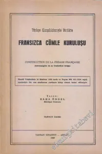 Türkçe Karşılıklarıyla Birlikte Fransızca Cümle Kuruluşu -        1958