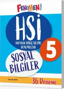 Fenomen Okul Yayınları 5. Sınıf Sosyal Bilgiler HSİ Haftalık Süreç İzleme Denemeleri