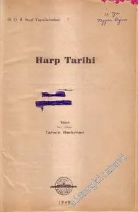 Harp Tarihi - Siyasal Tarih Notları  -