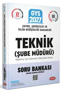 Data Yayınları 2027 Çevre, Şehircilik ve İklim Değişikliği Bakanlığı Teknik (Şube Müdürü) Soru Bankası - Karekod Çözümlü