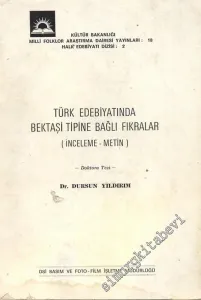 Türk Edebiyatında Bektaşi Tipine Bağlı Fıkralar: İnceleme Metin -        1976