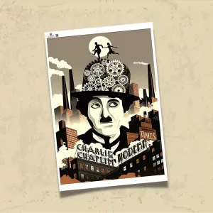 POSTER 0198 - CHARLIE CHAPLIN - MODERN TIMES - FİLM AFİŞİ - KUŞE KAĞIT (33X48)