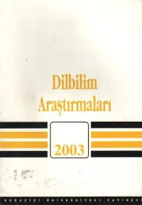Dilbilim Araştırmaları-2003 Dilbilim Araştırmaları-2003