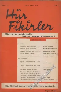Hür Fikirler Dergisi - Sayı: 6 - 7  I    Nisan - Mayıs