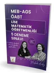 Pelikan Yayınları MEB - AGS ÖABT Lise Matematik Öğretmenliği 5 Deneme Sınavı Tamamı Video Çözümlü