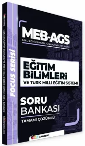 TKM Akademi MEB-AGS Eğitim Bilimleri Soru Bankası Çözümlü Focus Serisi