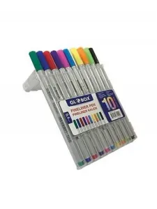 Globox Fineliner Pen Kalem 10'lu Pvc Kutu