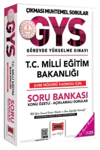 Yargı Yayınları 2025 T.C. Milli Eğitim Bakanlığı Şube Müdürü Kadrosu İçin Soru Bankası