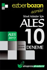 Ekspres Akademi 2017 ALES Sözel Adaylar İçin Ezber Bozan Serisi Tamamı Çözümlü 10 Deneme