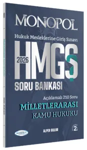 Monopol Yayınları 2026 HMGS Milletlerarası Kamu Hukuku Soru Bankası