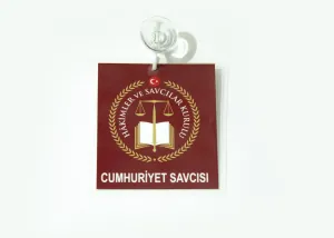 Cumhuriyet Savcısı Araç Kartı Bordo Renk 