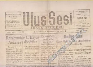 Ulus Sesi - Sayı: 6521  Yıl: 28    Aralık 1954