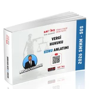 Savaş Yayınları 2026 SMMM SGS Vergi Hukuku Konu Anlatımı