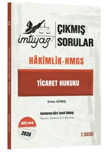 İmtiyaz Yayınları 2026 Hakimlik HMGS Ticaret Hukuku Çıkmış Sorular Çözümlü