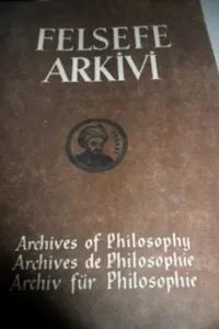 Felsefe Arkivi Sayı : 26