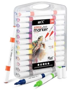 Art-x  Akrilik Marker Duo 24lü Set Akrilik Marker Set
