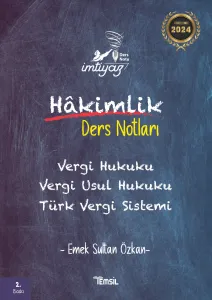 İmtiyaz Vergi Hukuku Vergi Usul Hukuku Türk Vergi Sistemi Hakimlik Ders Notları