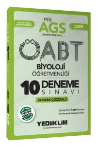 SÜPER FİYAT Yediiklim Yayınları 2025 MEB AGS ÖABT Biyoloji Öğretmenliği Tamamı Çözümlü 10 Deneme Sınavı