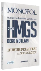 Monopol Yayınları 2026 HMGS Hukuk Felsefesi ve Sosyolojisi Ders Notları