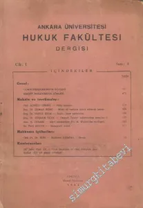 Ankara Üniversitesi Hukuk Fakültesi Dergisi - Sayı: 4  Cilt 1