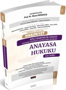Savaş Yayınları 2025 Orijinal Sorular HAKİMİYET Adli Hakimlik Anayasa Hukuku Çıkmış Soru Bankası