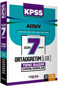 Marka Yayınları 2027 KPSS Lise Ortaöğretim Çıkmış Sorular Tıpkı Basım Son 7 Sınav