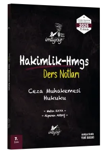 İMTİYAZ 2026 HMGS Hakimlik Ceza Muhakemesi Hukuku Ders Notları