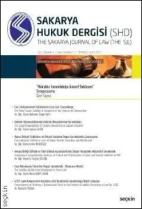 Sakarya Üniversitesi Hukuk Fakültesi Dergisi Cilt:5 - Sayı:1 Temmuz 2017