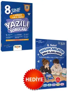 Hocam Anlatır 8. Sınıf Konu Anlatımlı Yazılı Soruları Tamamı Video Çözümlü-Hediye Planlama Kitapçığı