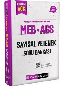Pegem Yayınları MEB AGS Kim Korkar Sayısal Yetenek Soru Bankası Tamamı Çözümlü
