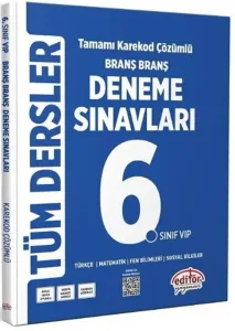 Editör 6. Sınıf Tüm Dersler Ünite Ünite Deneme Sınavları 2026
