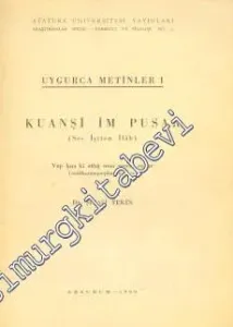 Uygurca Metinler 1: Kuanşi İm Pusar ( Ses İşiten İlah ) -         1960