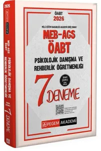 Pegem Yayınları 2026 MEB AGS ÖABT Psikolojik Danışma Ve Rehberlik Öğretmenliği Tamamı Çözümlü 7 Deneme