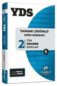 Modadil Yayınları YDS Tamamı Çözümlü Soru Bankası 2 Tüm Gramer Konuları