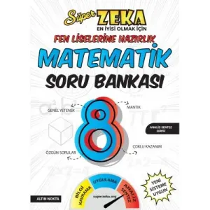 Nar Test 8. Sınıf Süper Zeka Fen Liselerine Hazırlık Matematik Soru Bankası