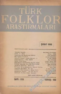 Türk Folklor Araştırmaları Dergisi - Sayı: 223  Cilt: 11  Yıl: 19  Şubat