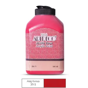Artdeco Akrilik Boya 500ml Ateş Kırmızı 3015