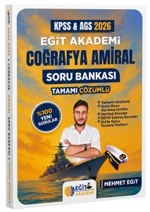 Mehmet Eğit 2026 MEB-AGS KPSS Coğrafya Amiral Soru Bankası Tamamı Çözümlü