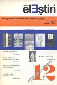 Çağdaş Eleştiri - Aylık Edebiyat Dergisi  - Sayı: 12    Yıl: 3  Aralık
