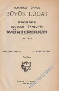Almanca - Türkçe Büyük Lûgat = Grosses Deutsch - Türkisches Wörterbuch -        1955