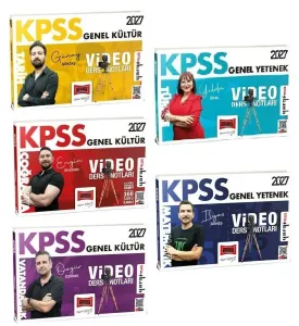 Yargı Yayınları 2027 KPSS Genel Kültür Genel Yetenek  Tüm Dersler Video Ders Notları Seti (5 Kitap)
