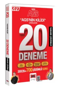 Yargı Yayınları 2027 MEB-AGS Tüm Dersler AGSnin Kilidi Tamamı Çözümlü 20 Deneme