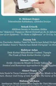 TYB Akademi: Dil, Edebiyat ve Sosyal Bilimler Dergisi - Mizah İroni - Sayı: 24    Yıl: 7  Eylül